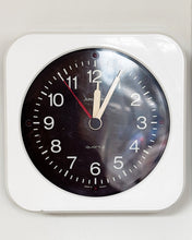Load image into Gallery viewer, RETRO / 1970s Plastic White &amp; Brown Wall Clock
