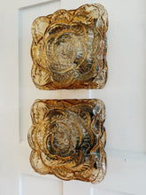 Load image into Gallery viewer, ERCO / Vintage Floral Flush/Wall Mount Lights - Amber Glass

