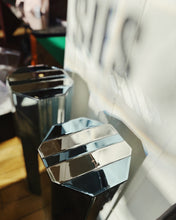 Load image into Gallery viewer, ART DECO / Blue &amp; Chrome Mirrored Plinths
