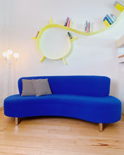 Load image into Gallery viewer, FANTASY #425 / Curved Cobalt Blue Cloud Sofa + Ottoman
