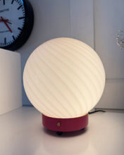 Load image into Gallery viewer, VINTAGE / Milky Pink Swirl Lamp
