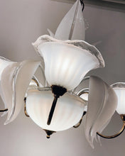 Load image into Gallery viewer, MURANO / 1980s Venetian Milky Glass Chandelier
