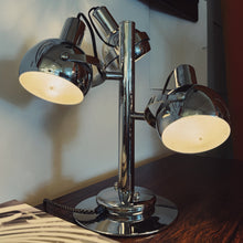 Load image into Gallery viewer, VINTAGE / Triple Head Chrome Table/Desk Lamp
