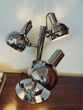 Load image into Gallery viewer, VINTAGE / Triple Head Chrome Table/Desk Lamp
