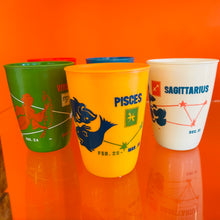 Load image into Gallery viewer, VINTAGE / Zodiac Multicolour Tumblers 1970s
