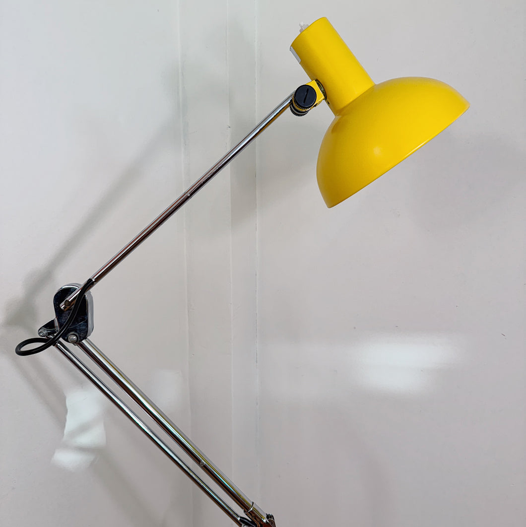 PLANET / 1970s Yellow/Chrome Planet Floor Lamp