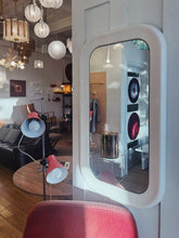 Load image into Gallery viewer, VINTAGE / White Plastic Framed Mirror
