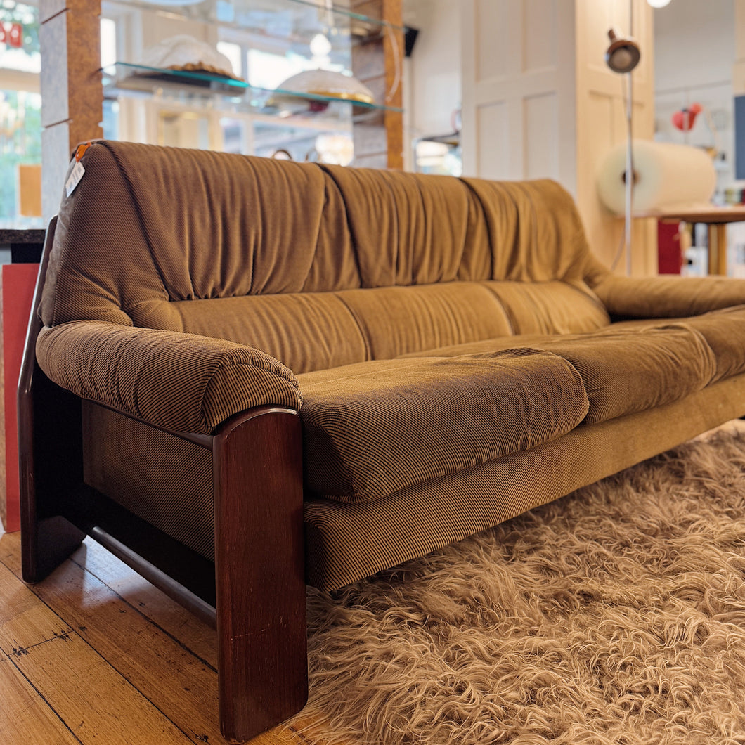 VINTAGE / Three Seater Velour Sofa