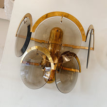 Load image into Gallery viewer, VINTAGE / Smokey Bronze Wall Sconces In The Manner of Vistosi
