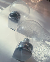 Load image into Gallery viewer, SPACE AGE / German Wall Chrome &amp; Bubbled Glass Wall Lights by Karl Lenz
