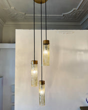 Load image into Gallery viewer, TRONCHI / Vintage Sungold Glass Cascading Pendant
