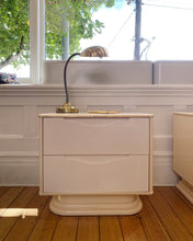 Load image into Gallery viewer, VINTAGE / Palm Beach Cream Lacquered Bedside Tables
