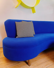 Load image into Gallery viewer, FANTASY #425 / Curved Cobalt Blue Cloud Sofa + Ottoman
