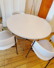 Load image into Gallery viewer, VINTAGE / Retro 3-Legged Vinyl Dining Chairs - Set of 4
