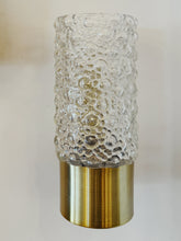 Load image into Gallery viewer, VINTAGE / Pair of Bubble Glass with Brushed Brass Lampholder
