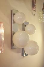 Load image into Gallery viewer, VINTAGE / Chrome &amp; Glass Wall Sconces
