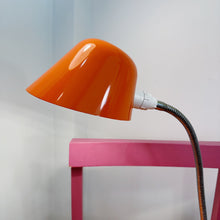 Load image into Gallery viewer, HELMET / Gooseneck Desk Lamp Citrus Orange &amp; Pink
