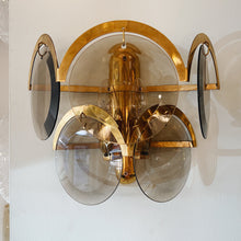 Load image into Gallery viewer, VINTAGE / Smokey Bronze Wall Sconces In The Manner of Vistosi
