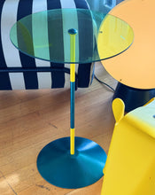 Load image into Gallery viewer, VINTAGE / Side Table w/Blue glass top
