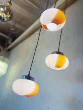 Load image into Gallery viewer, 1970s VINTAGE / Amber Swirl 3-Tier Cascading Pendant
