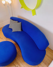 Load image into Gallery viewer, FANTASY #425 / Curved Cobalt Blue Cloud Sofa + Ottoman
