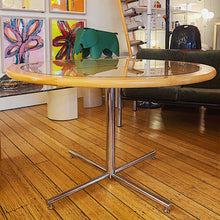 Load image into Gallery viewer, CESCA Style Dining Table w/cane &amp; glass top

