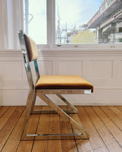 Load image into Gallery viewer, MILO BAUGHMAN / 1970s Chrome &amp; Velour Dining Chairs - Set of 4
