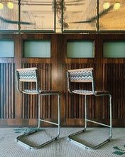 Load image into Gallery viewer, CESCA X MISSONI / Pair of Missoni Home Upholstered Bar Stools
