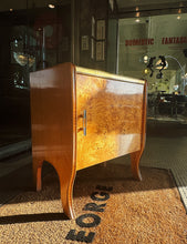 Load image into Gallery viewer, VINTAGE / Burl Wood Veneer Bedside Tables
