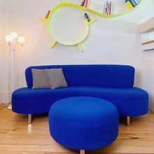 Load image into Gallery viewer, FANTASY #425 / Curved Cobalt Blue Cloud Sofa + Ottoman
