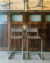 Load image into Gallery viewer, CESCA X MISSONI / Pair of Missoni Home Upholstered Bar Stools
