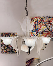 Load image into Gallery viewer, MURANO / 1980s Venetian Milky Glass Chandelier

