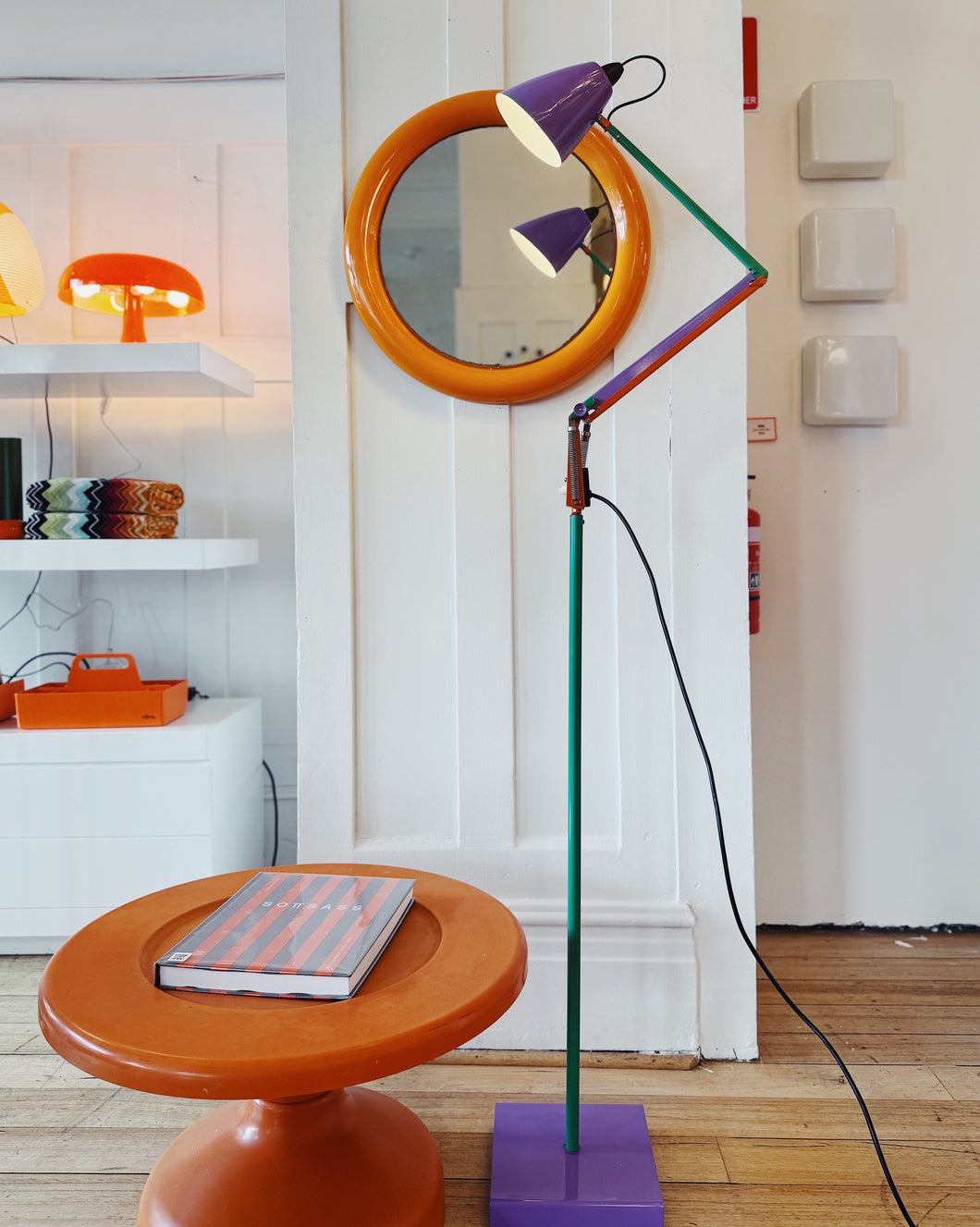 PLANET / Vintage Studio K Floor Lamp w/custom Secondary Multicolour Paintwork