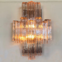 Load image into Gallery viewer, VENINI / Soft Pink Murano Tronchi Wall Sconce
