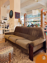 Load image into Gallery viewer, VINTAGE / Three Seater Velour Sofa

