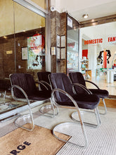 Load image into Gallery viewer, SPACE AGE / Italian Curved Chrome Chairs
