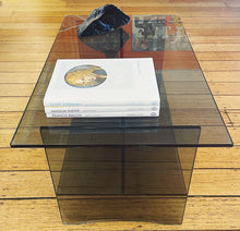 Load image into Gallery viewer, POST MODERN / All Glass Smoky Coffee Table
