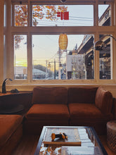 Load image into Gallery viewer, VINTAGE MODULAR / 1970s Cognac Terry/Velour sofa

