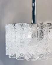 Load image into Gallery viewer, DORIA LEUCHTEN / German 1960s Single Tier Glass Tube Chandelier
