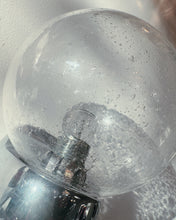 Load image into Gallery viewer, SPACE AGE / German Wall Chrome &amp; Bubbled Glass Wall Lights by Karl Lenz
