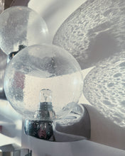 Load image into Gallery viewer, SPACE AGE / German Wall Chrome &amp; Bubbled Glass Wall Lights by Karl Lenz
