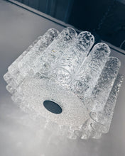 Load image into Gallery viewer, DORIA LEUCHTEN / German 1960s Single Tier Glass Tube Chandelier
