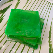 Load image into Gallery viewer, RESIN / Lime Green Square Coaster Set
