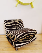 Load image into Gallery viewer, ITALIAN MODULAR / Zebra Print Velour Chairs
