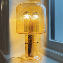 Load image into Gallery viewer, VINTAGE / French Bubble Glass Gold Table Lamp

