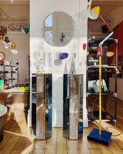 Load image into Gallery viewer, ART DECO / Blue &amp; Chrome Mirrored Plinths

