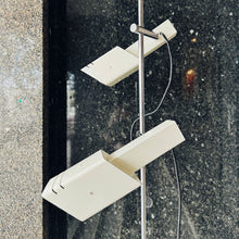 Load image into Gallery viewer, OSLO / 1980s Ivory Space Age Dual Head Floor Lamp

