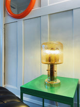 Load image into Gallery viewer, VINTAGE / French Bubble Glass Gold Table Lamp
