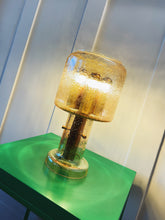 Load image into Gallery viewer, VINTAGE / French Bubble Glass Gold Table Lamp
