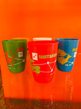 Load image into Gallery viewer, VINTAGE / Zodiac Multicolour Tumblers 1970s

